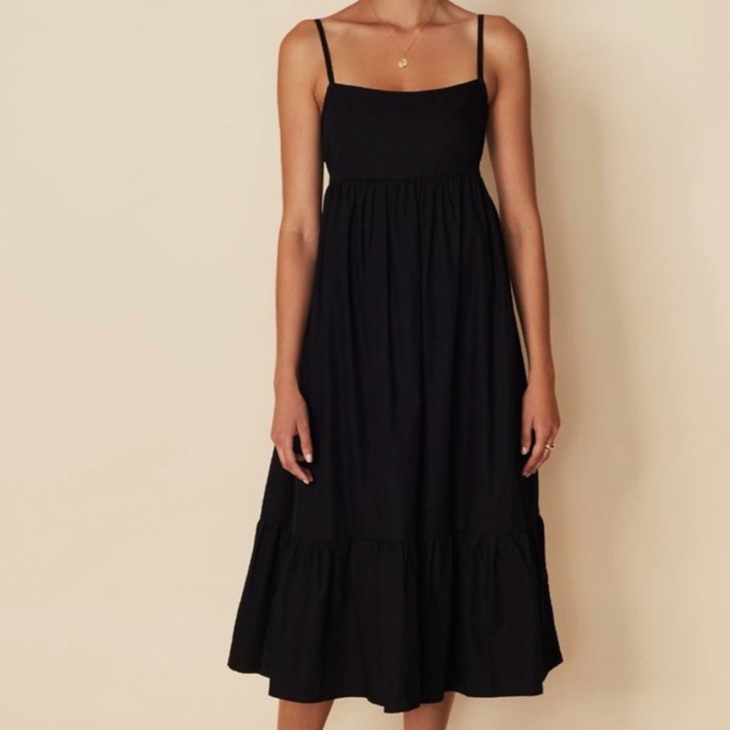 {Nwot} Faithfull The Brand Midi Candace Back Tie Dress